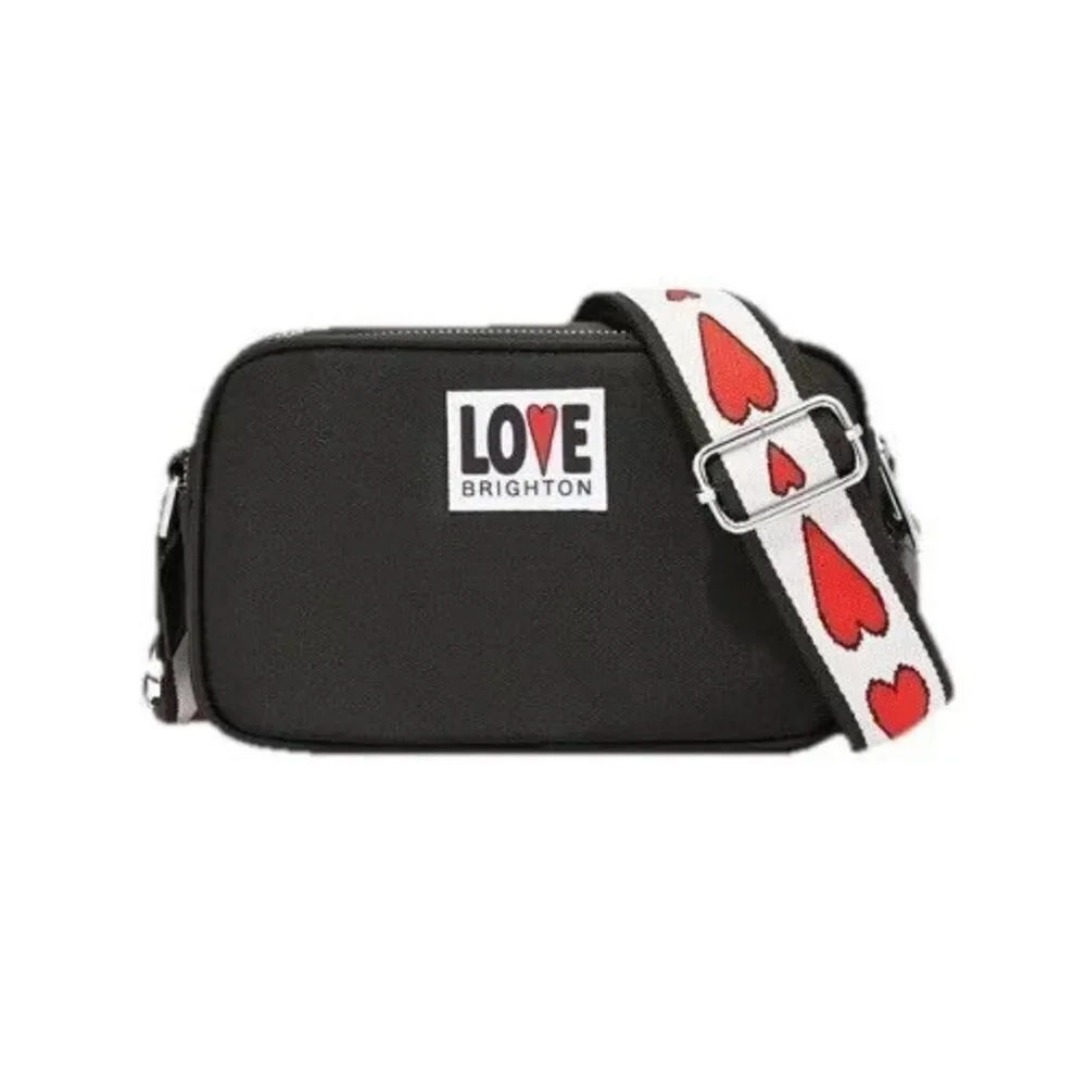 BRIGHTON Love Essentials Cross Body Bag Zip Purse Pouch Hearts NEW WITH TAGS